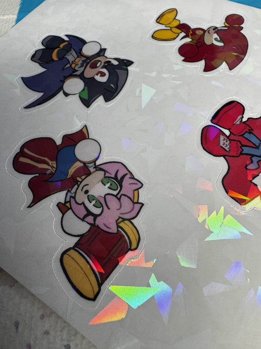 DC X SONIC CROSSOVER Sticker sheet