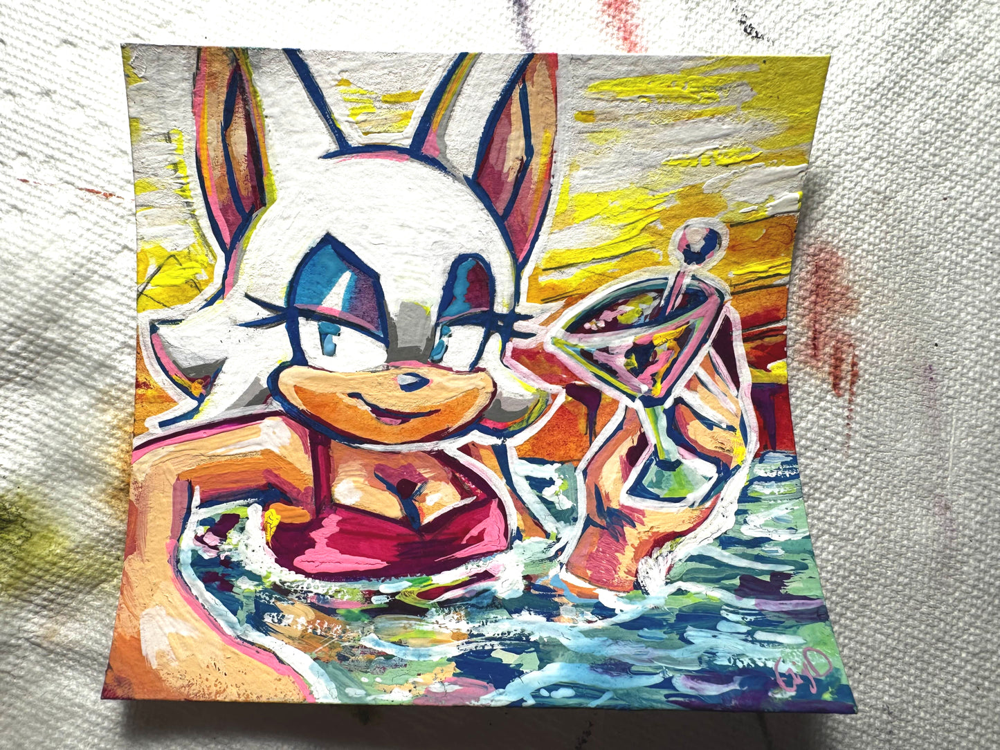 Rouge the Bat Painting
