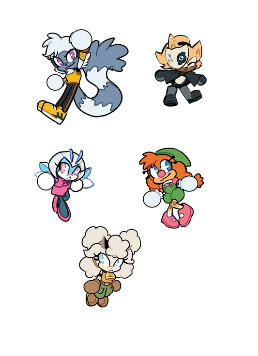 IDW Sonic Heroes! (Sticker Sheet)