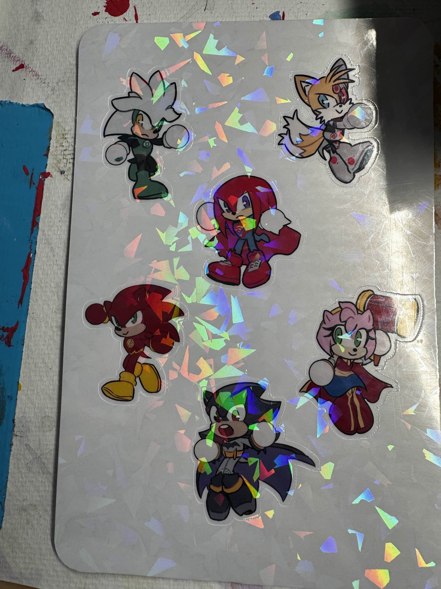 DC X SONIC CROSSOVER Sticker sheet