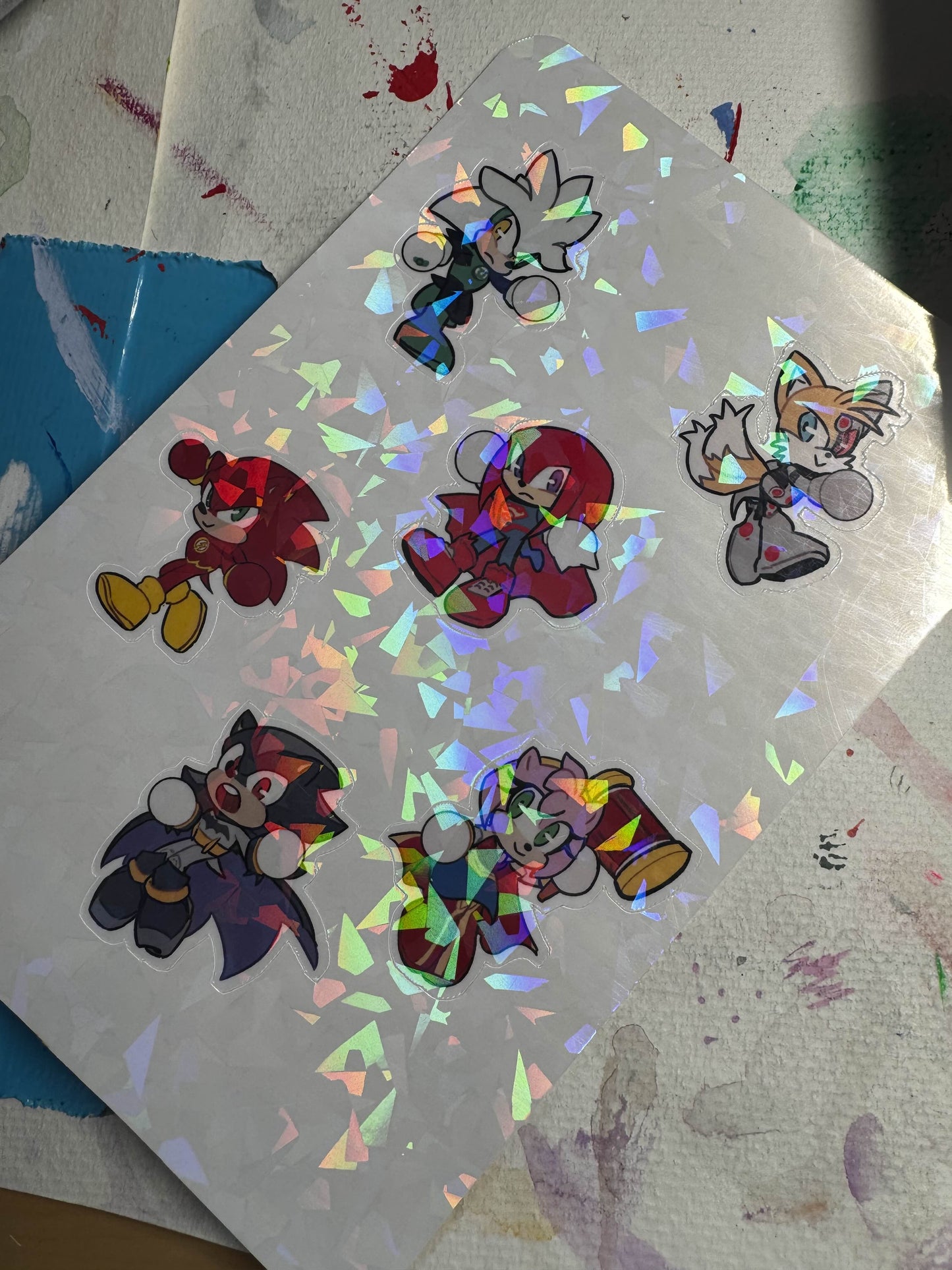 DC X SONIC CROSSOVER Sticker sheet
