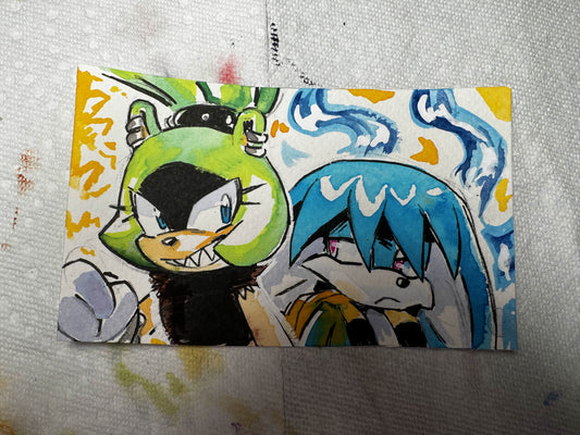Surge + Kit watercolor original
