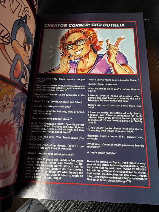 SONIC THE HEDGEHOG #76 RI